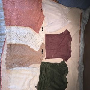 7 WOMENS sheer shirts!!!